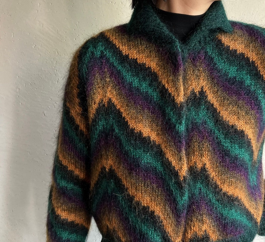 80s Pattern Knit Jacket
