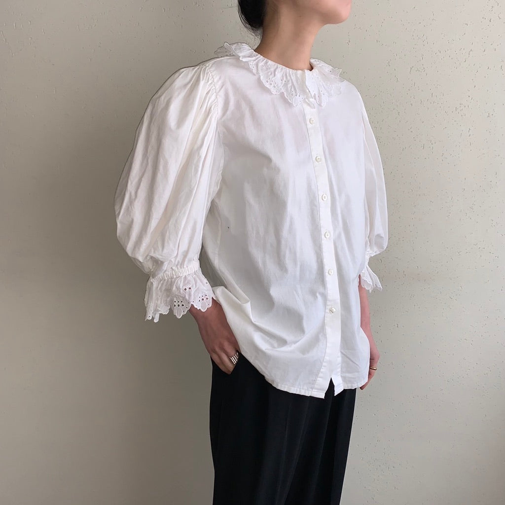 80s Lace Blouse Made in Austria