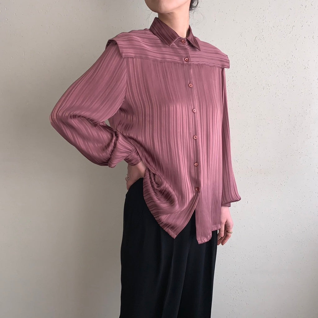 80s Striped Blouse