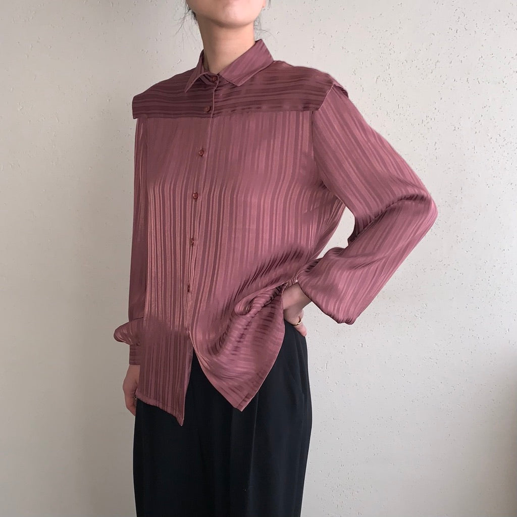 80s Striped Blouse