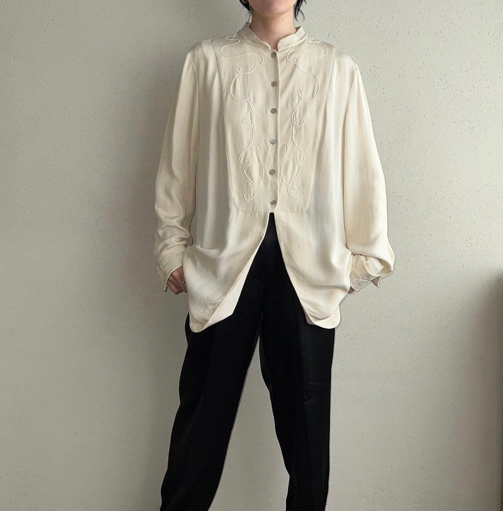 90s Design Silk Blouse