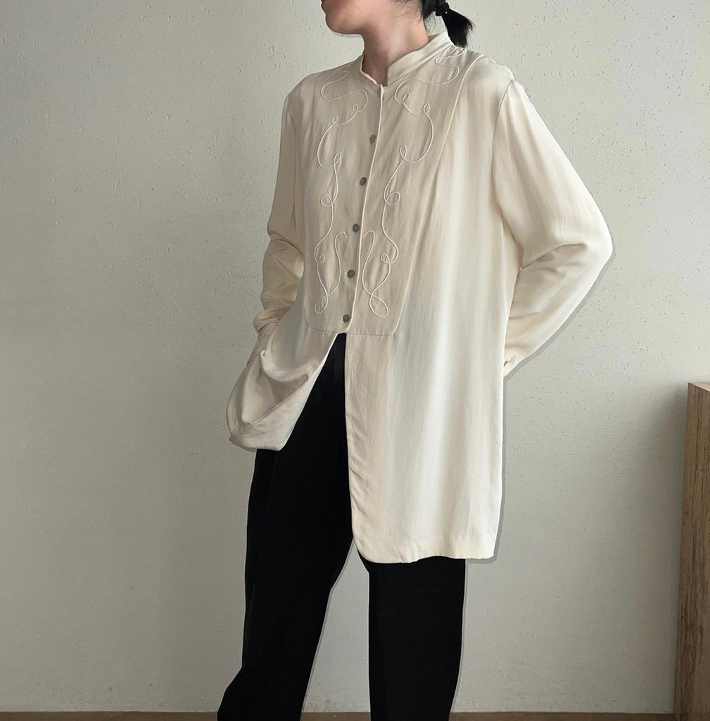90s Design Silk Blouse