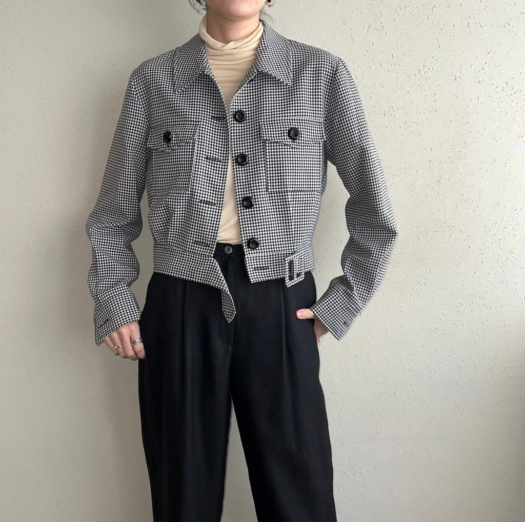 90s Plaid Light Jacket Made in USA