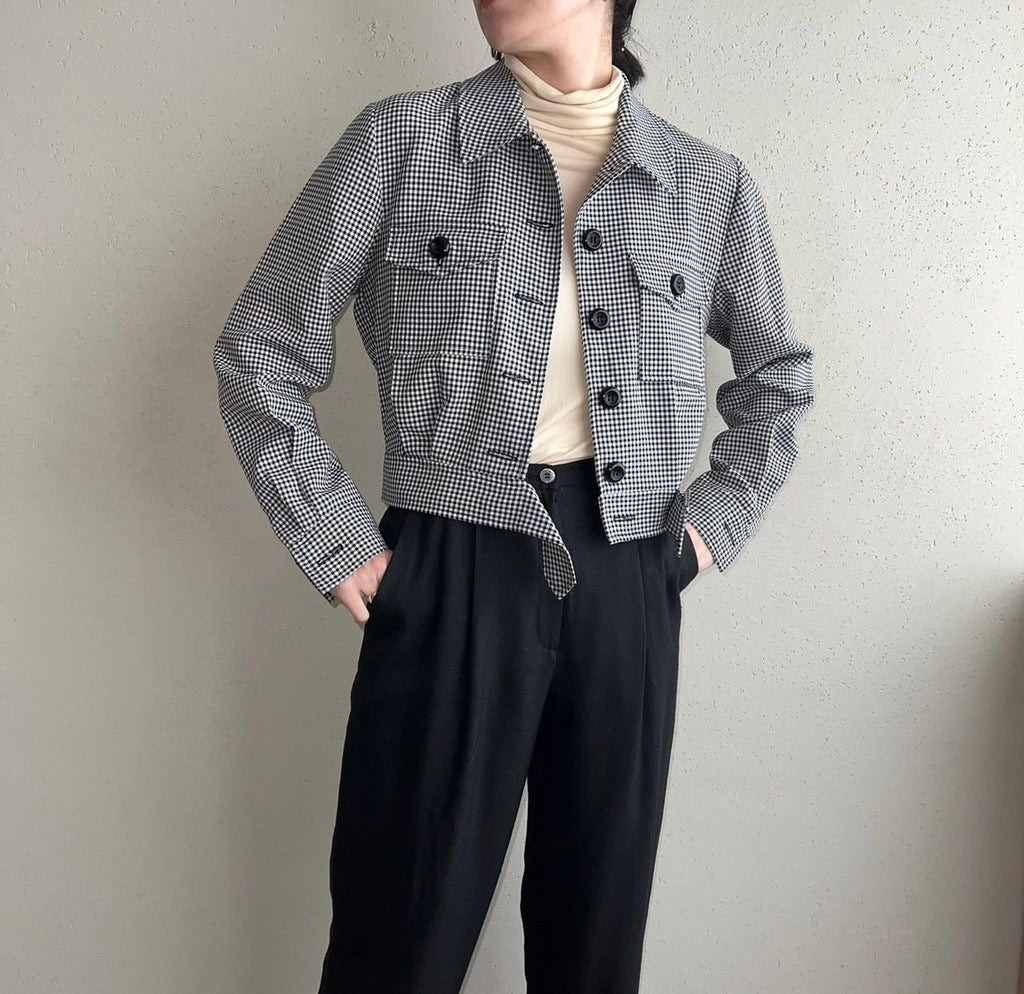 90s Plaid Light Jacket Made in USA