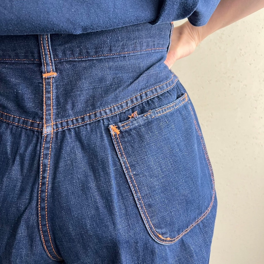 50s Jeannie High Waist Side Zip Denim