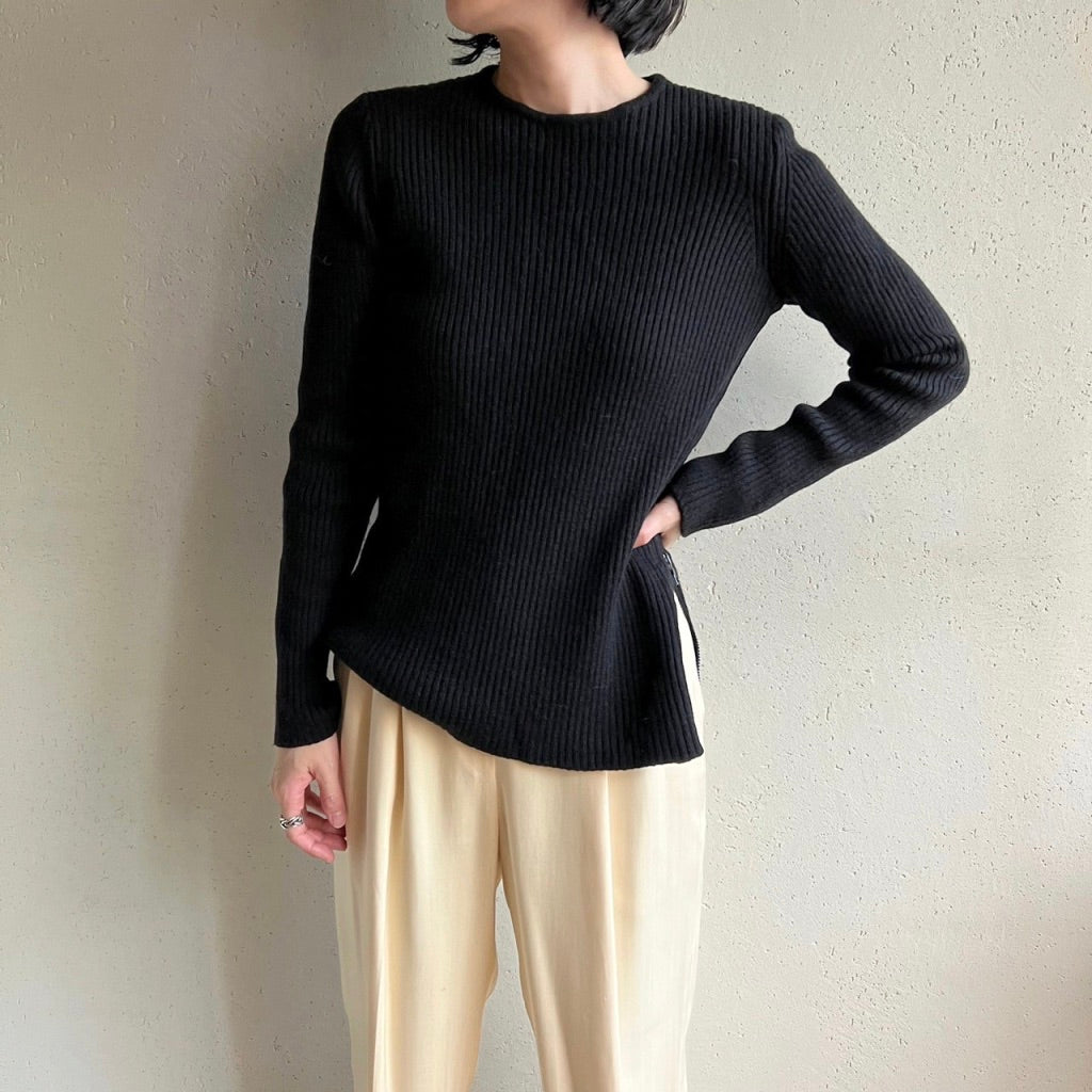 " EMPORIO ARMANI " Zipped Knit Top