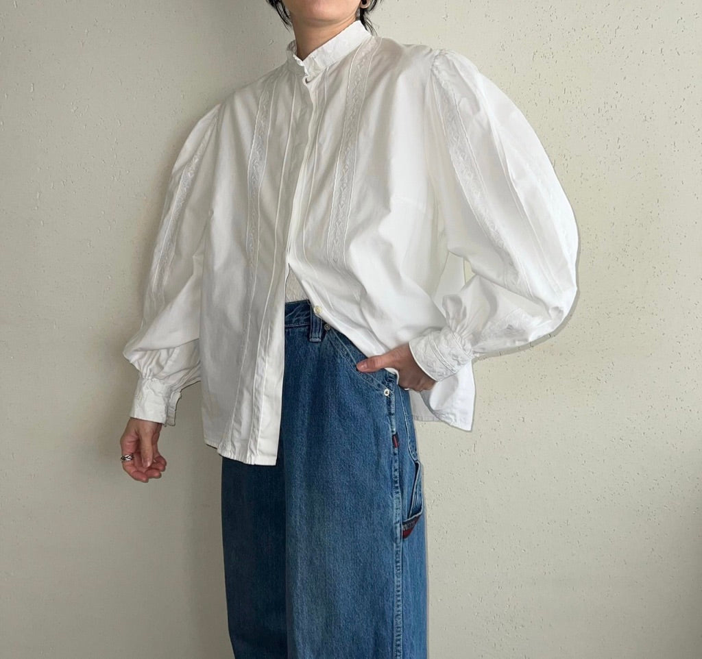 80s Balloon Sleeve Blouse Made in W,Germany