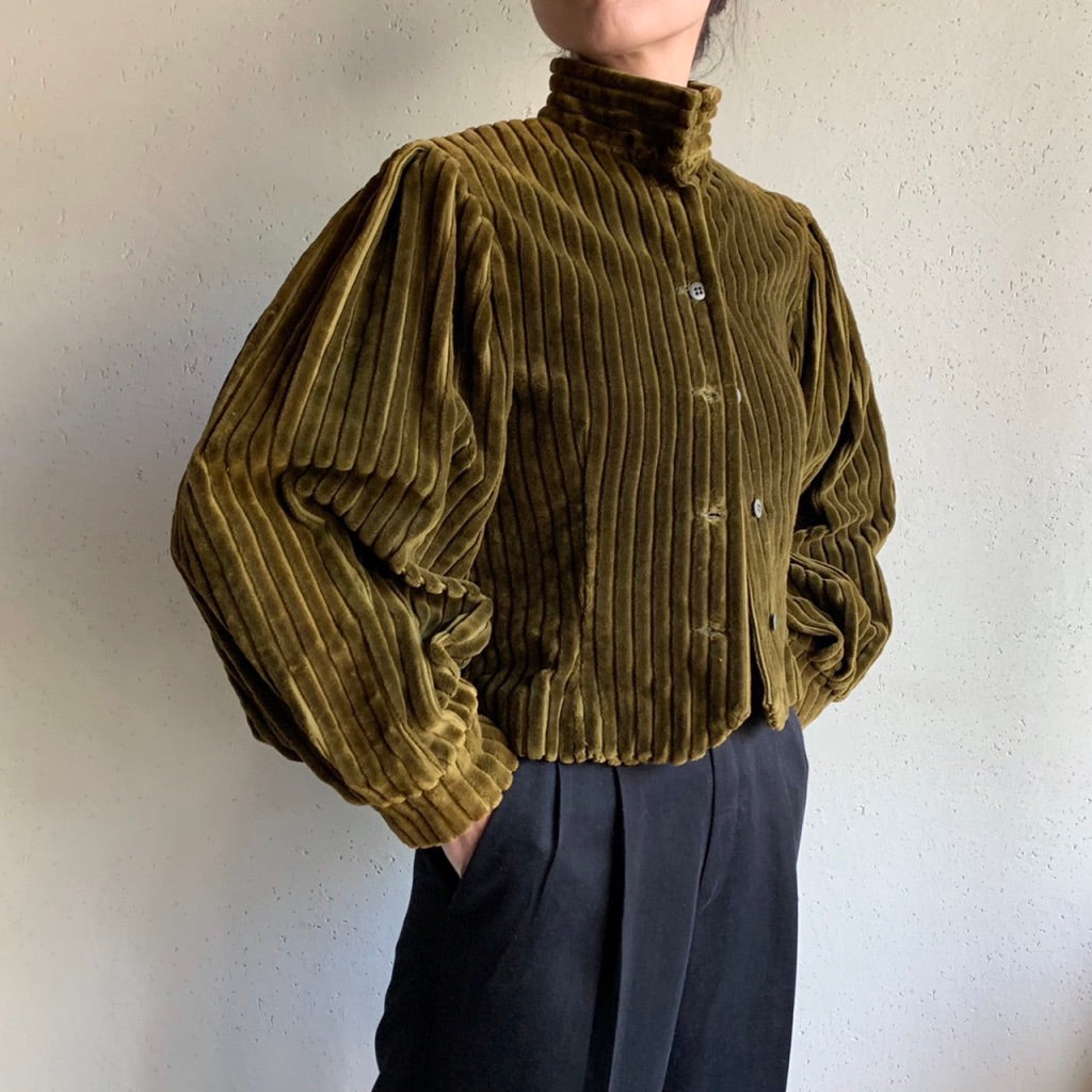 60s Corduroy Victorian design Jacket