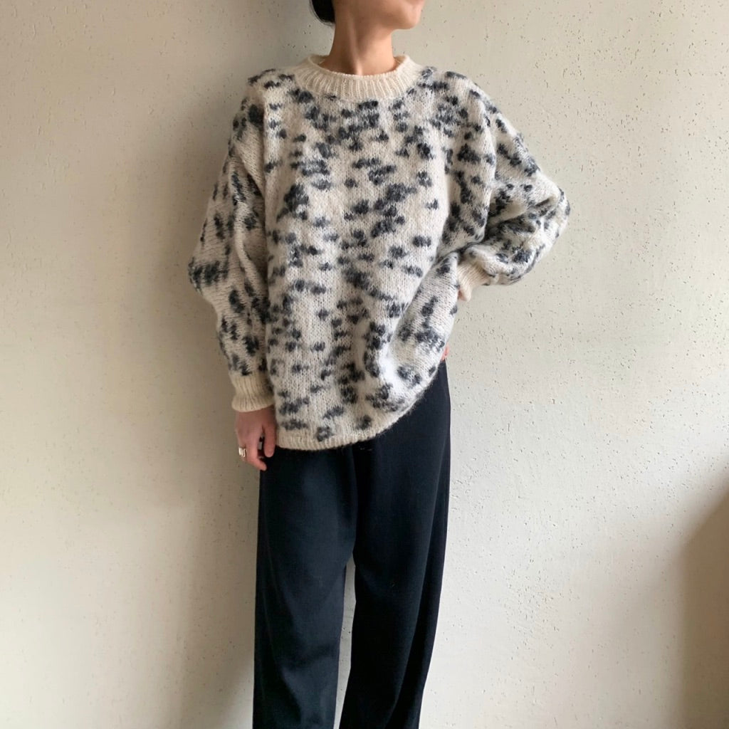 80s Black ×White Knit
