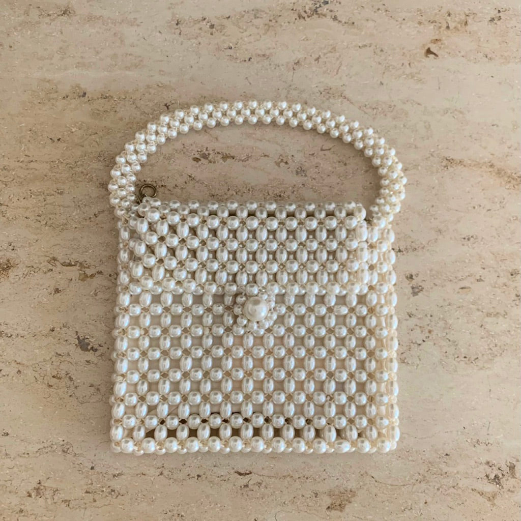 80s Pearl Beaded Bag