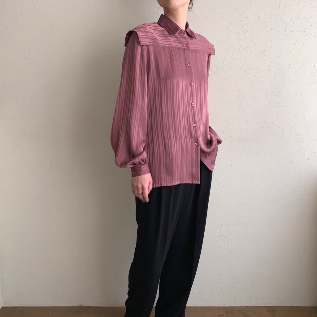 80s Striped Blouse
