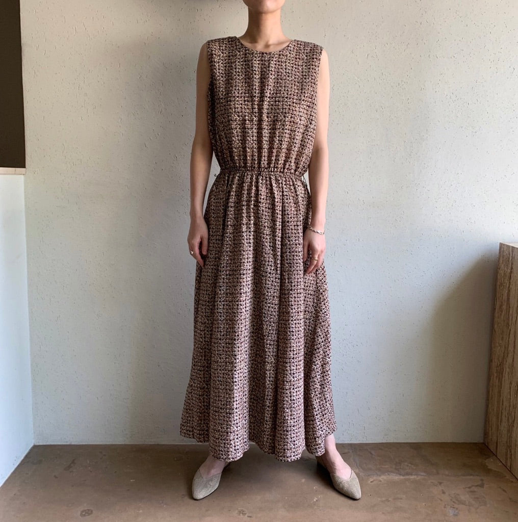 90s Printed Sleeveless Dress