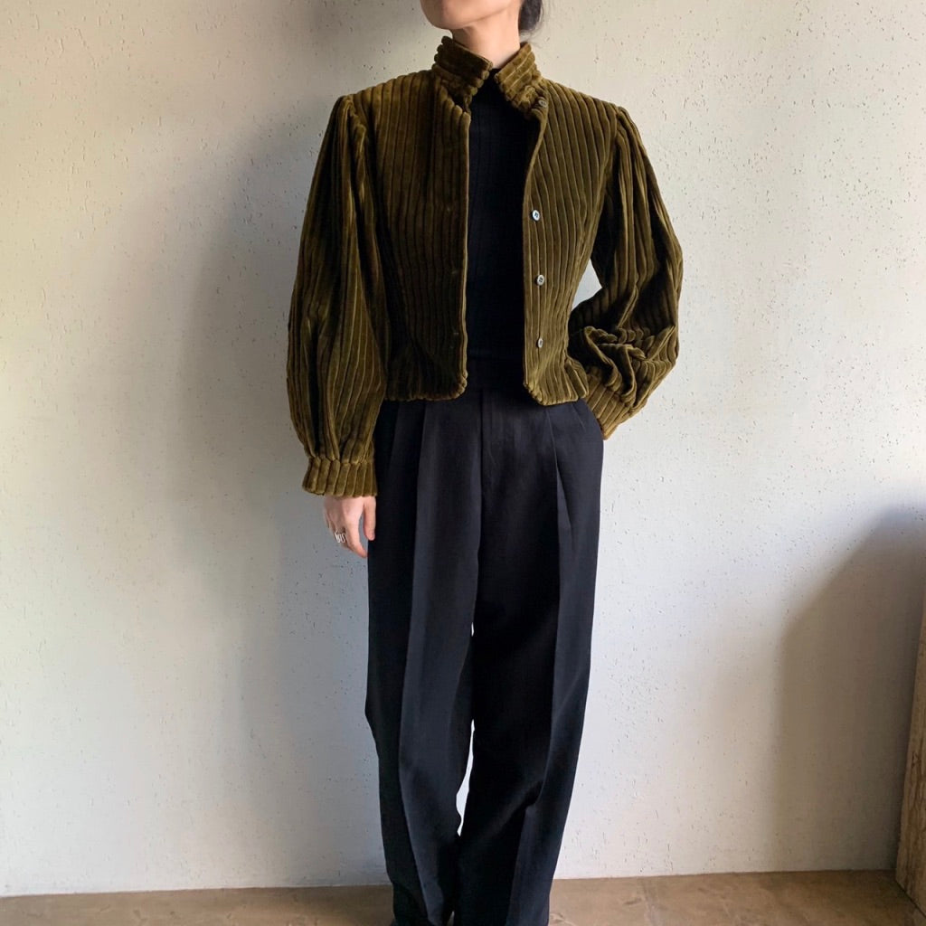 60s Corduroy Victorian design Jacket