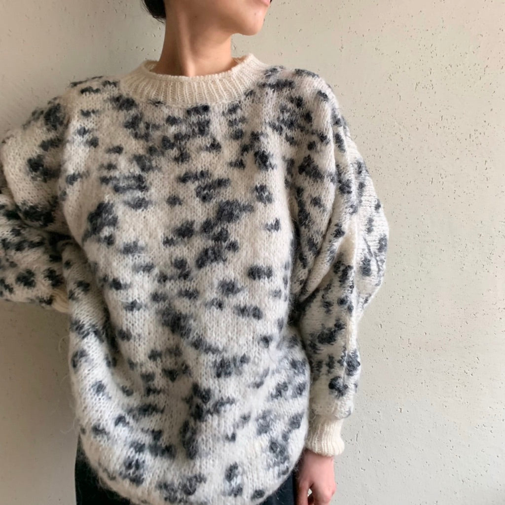80s Black ×White Knit