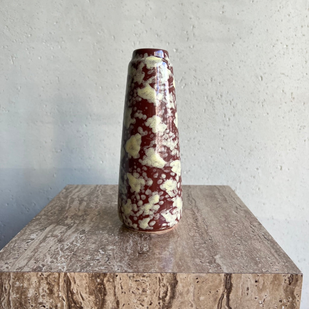 Vintage Brown x Beige Pattern Vase