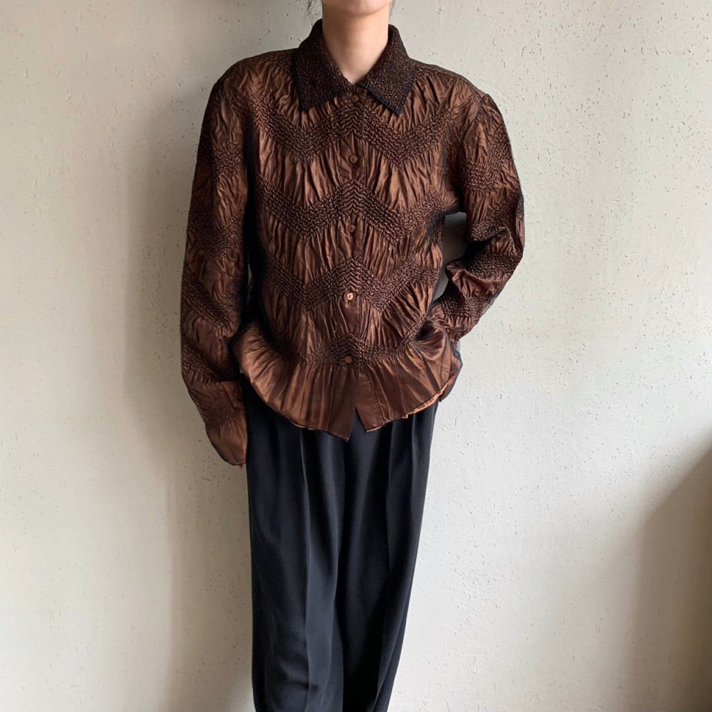 Brown Design Blouse