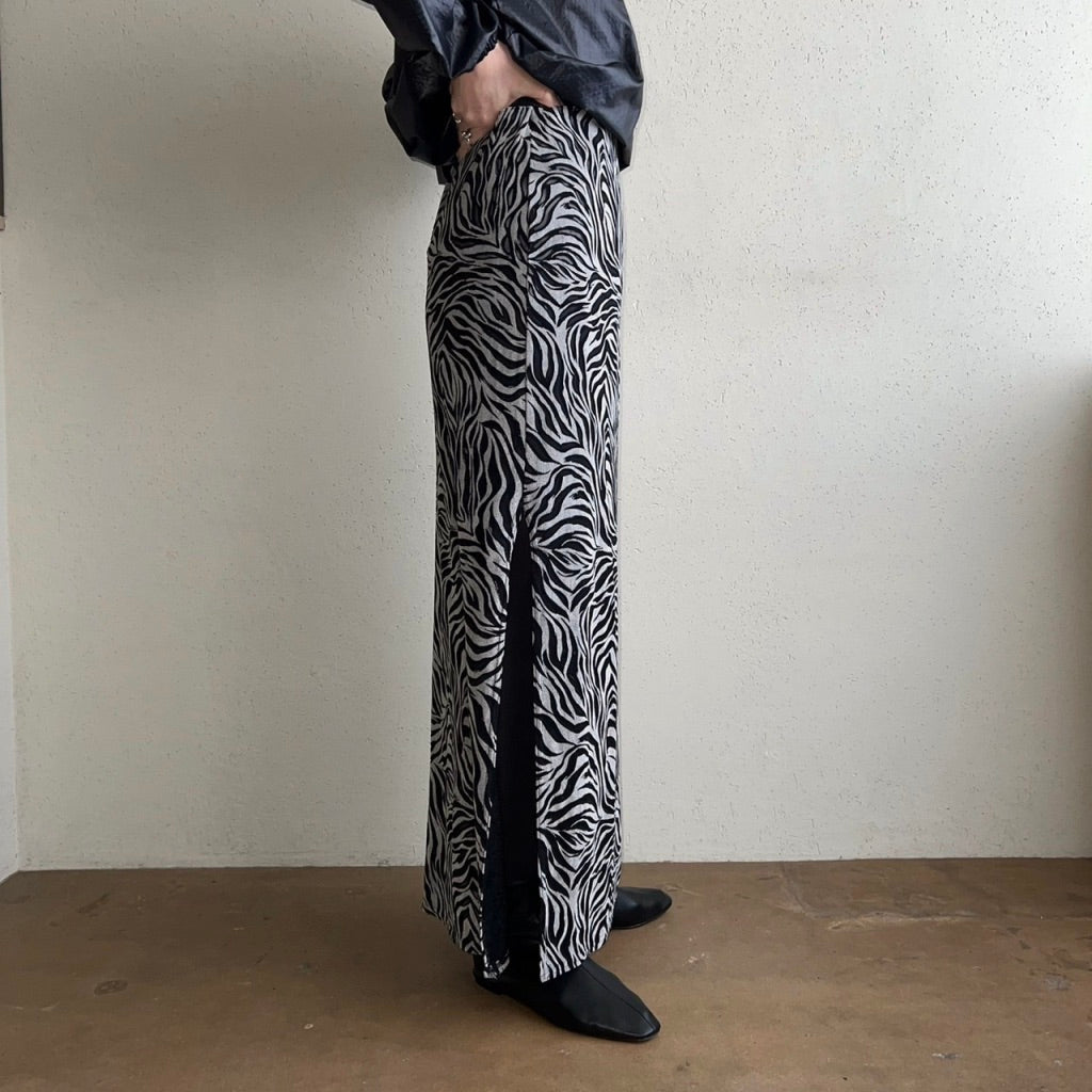 90s Zebra Pattern Skirt