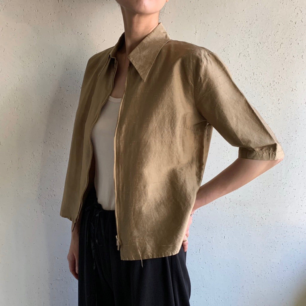 90s Silk Shirts Jacket Made in USA
