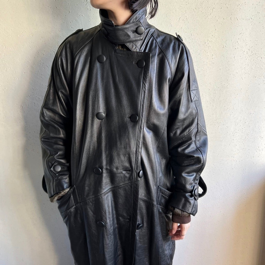 90s Leather Coat