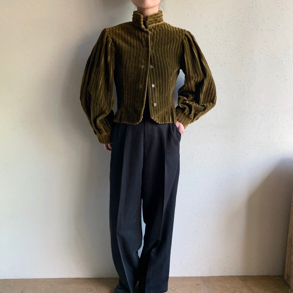 60s Corduroy Victorian design Jacket