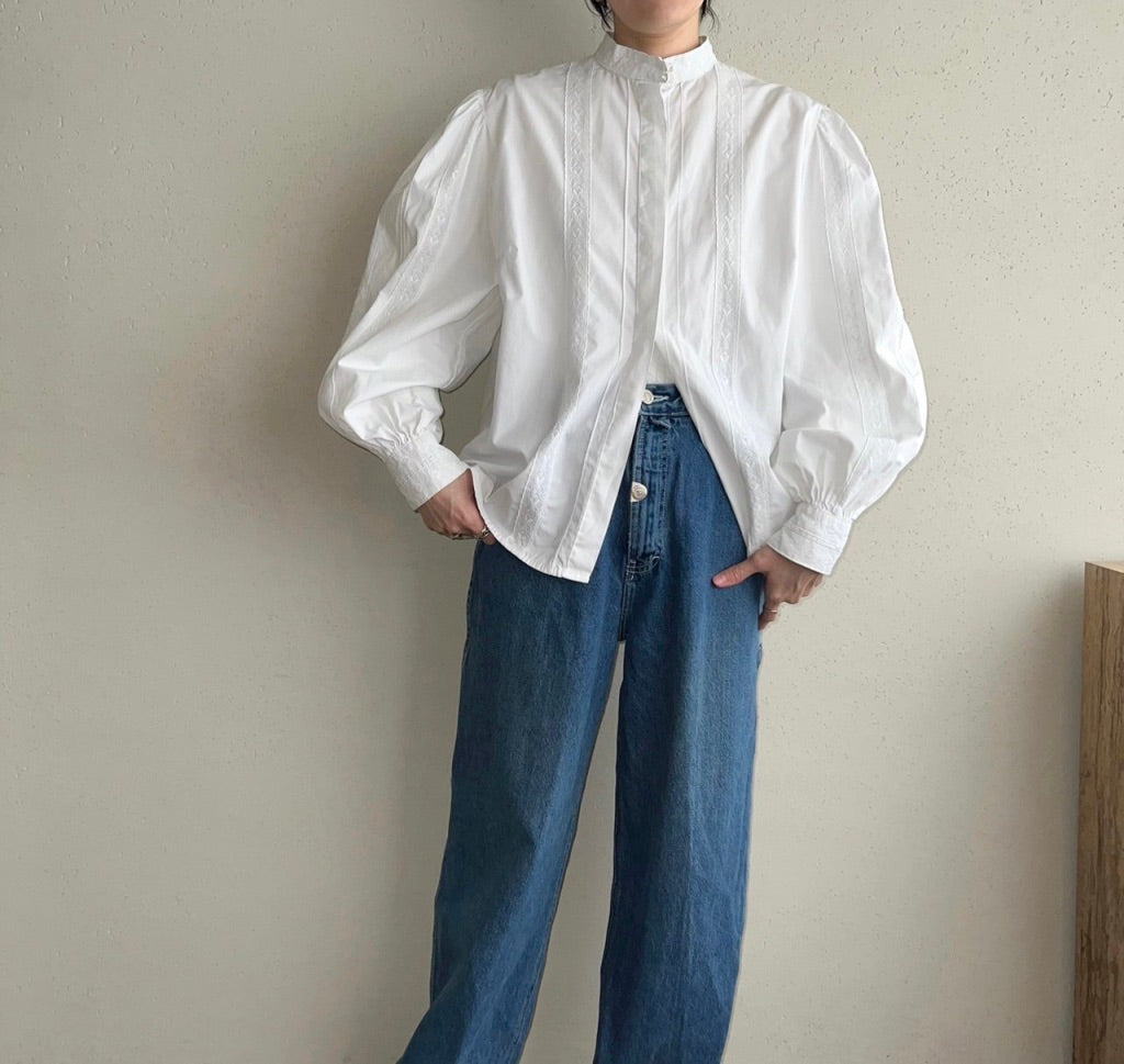 80s Balloon Sleeve Blouse Made in W,Germany