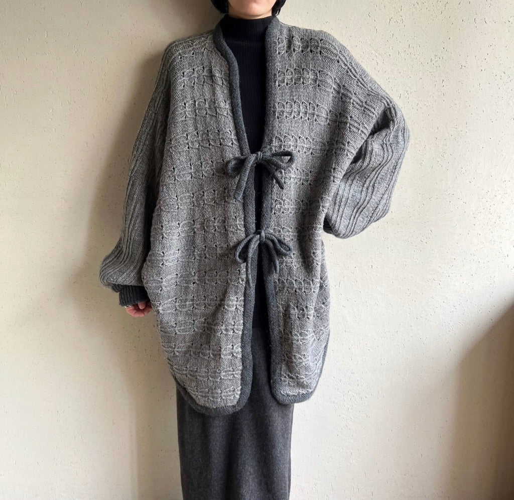 80s Design Oversized Knit Cardigan