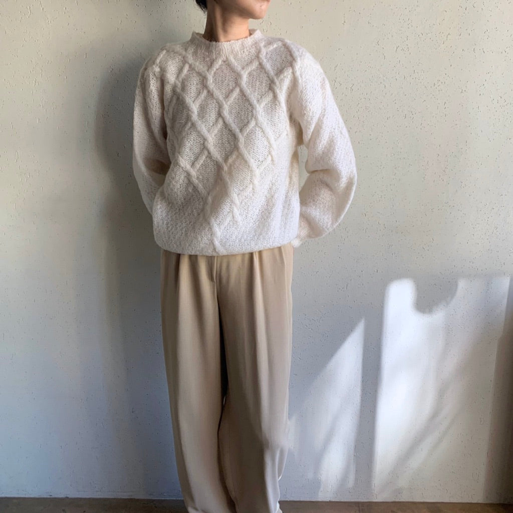 80s White Knit