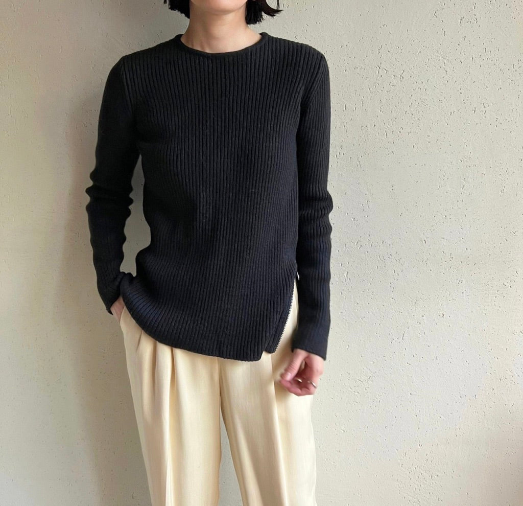 " EMPORIO ARMANI " Zipped Knit Top