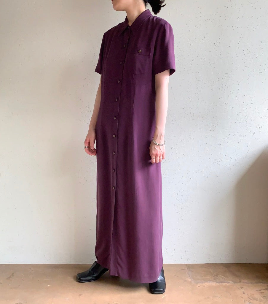 90s Silk Half Sleeve Dress