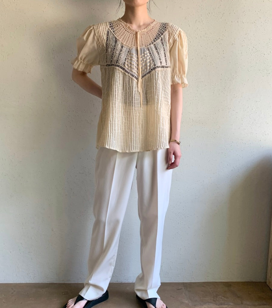 70s Lace Sheer Blouse