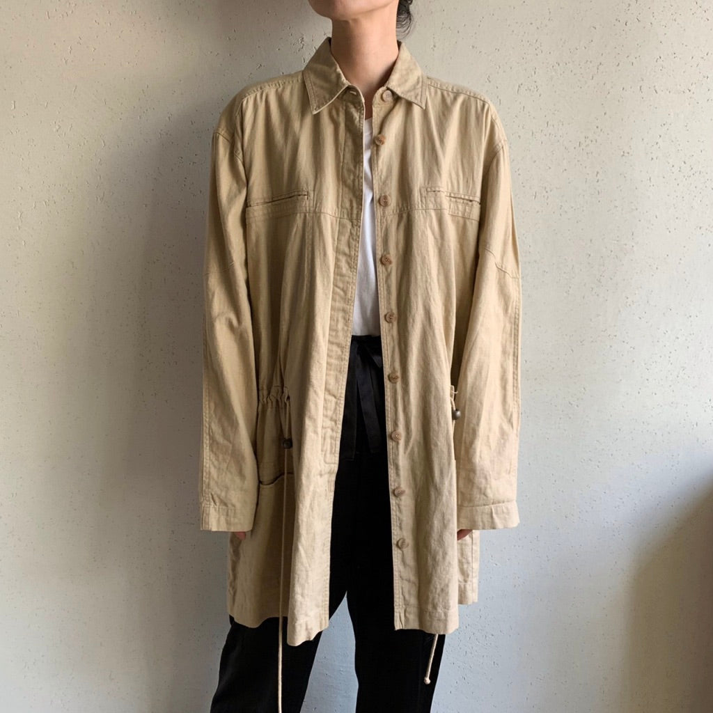 90s Linen Oversized Design Jacket
