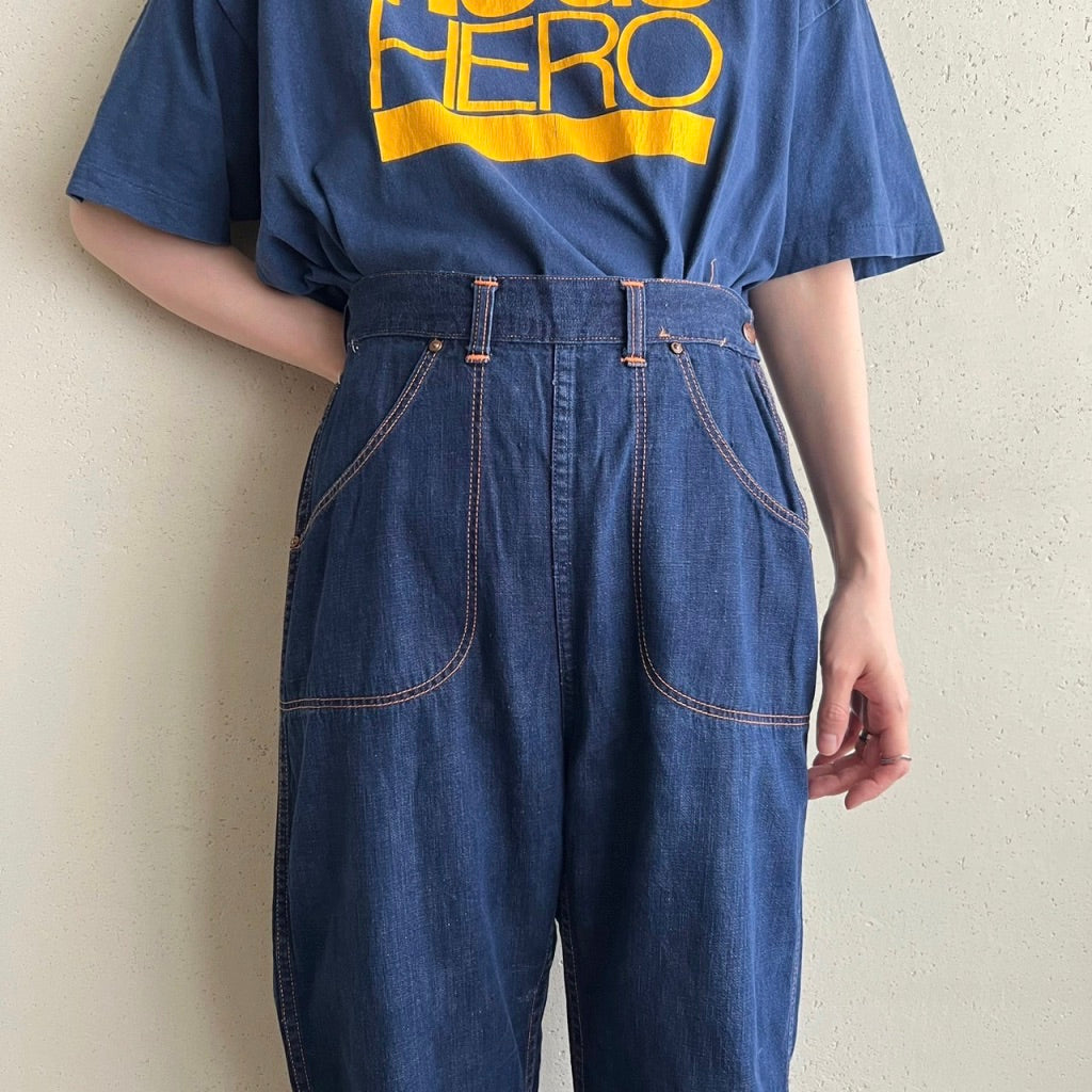 50s Jeannie High Waist Side Zip Denim