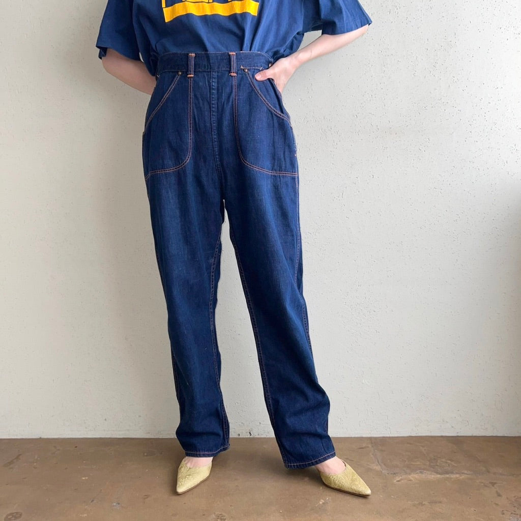 50s Jeannie High Waist Side Zip Denim
