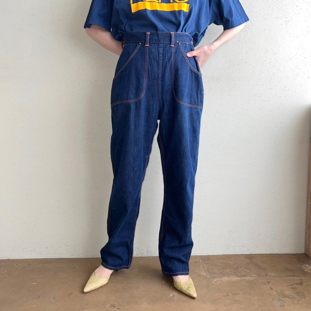 50s Jeannie High Waist Side Zip Denim