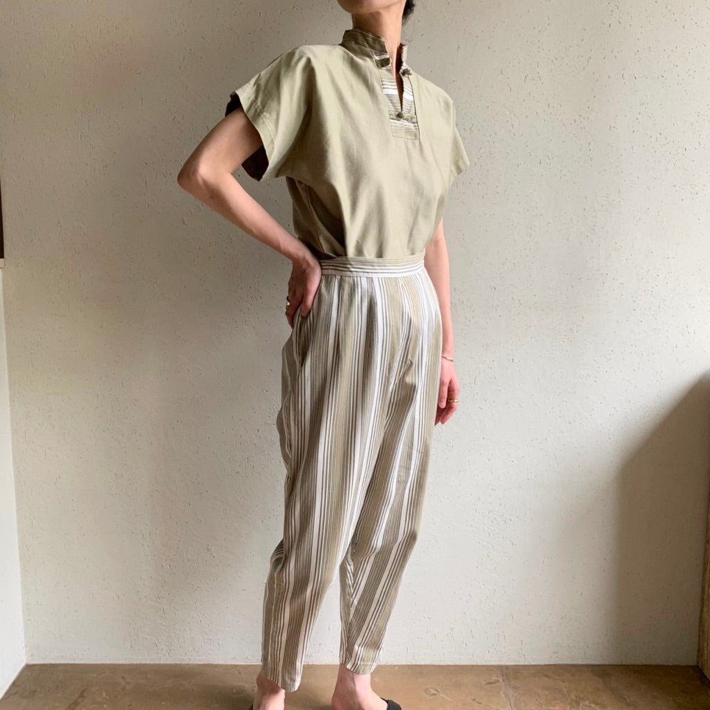 60s Striped Design Two-Piece