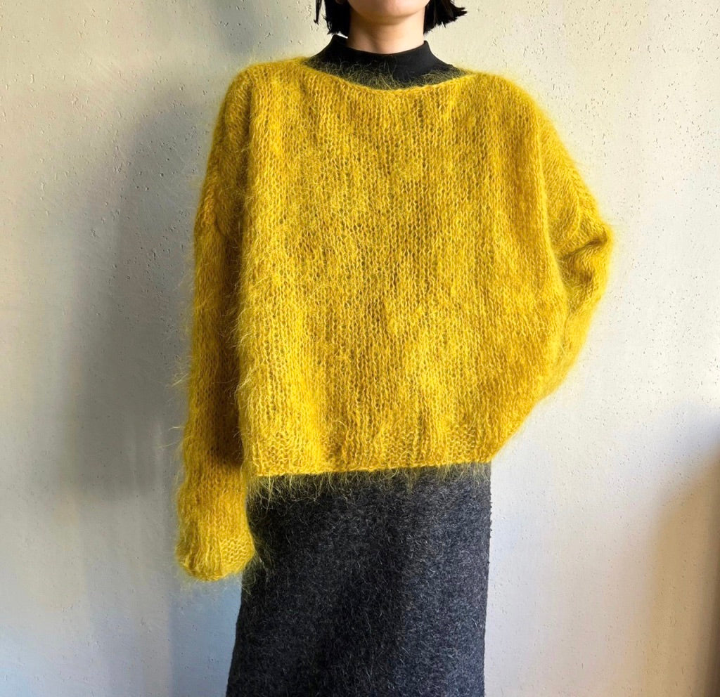 80s Yellow Knit