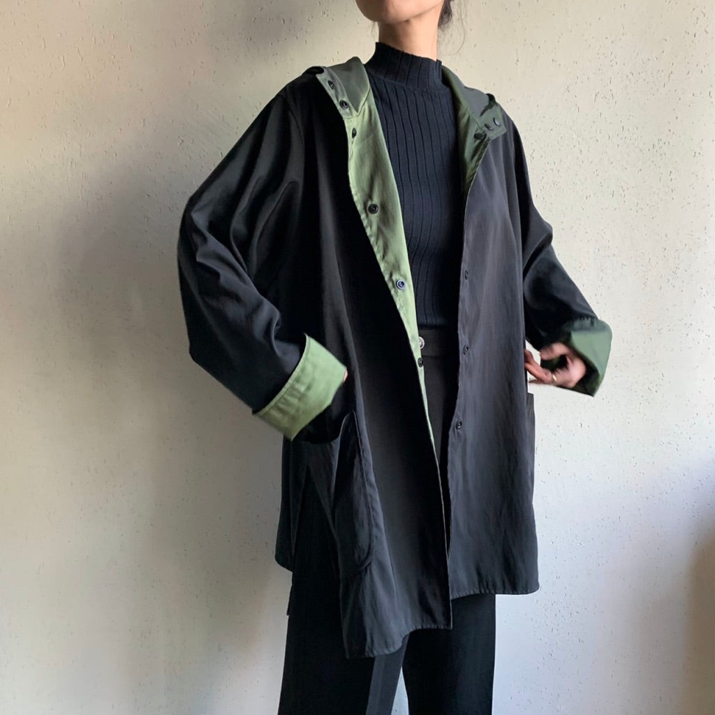 90s Reversible Hooded Light Jacket