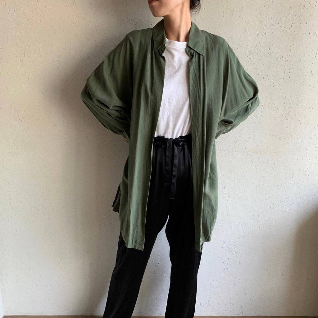 90s Rayon Dolman Sleeve Shirt Jacket