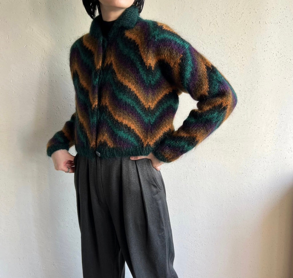 80s Pattern Knit Jacket