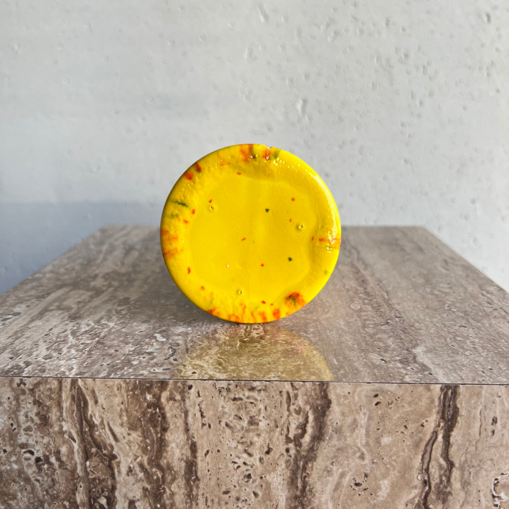 Vintage Yellow Pattern Vase
