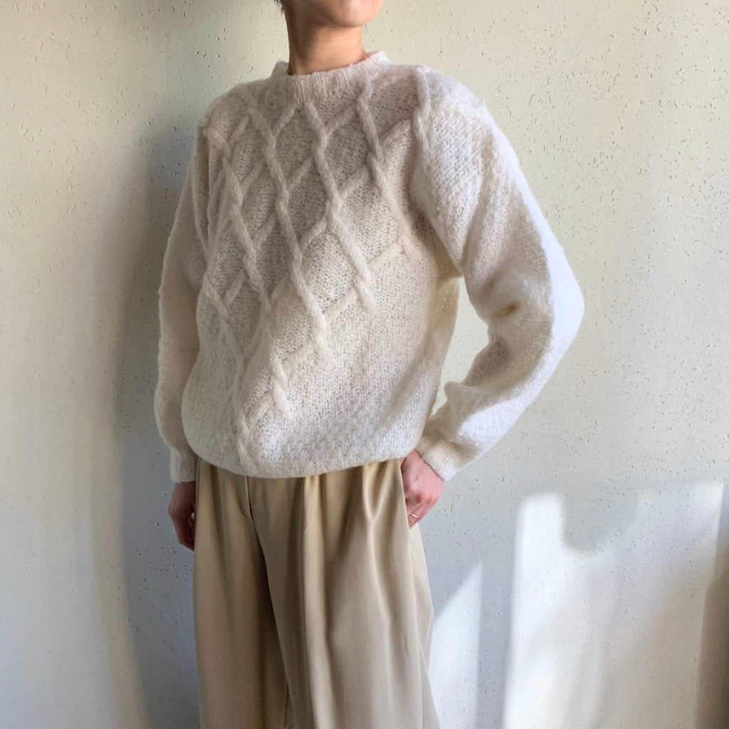 80s White Knit