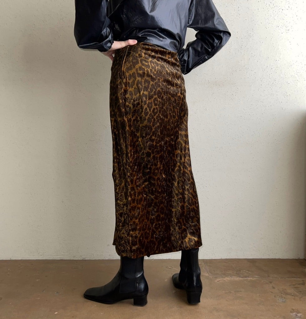90s Leopard Print Skirt Made in USA