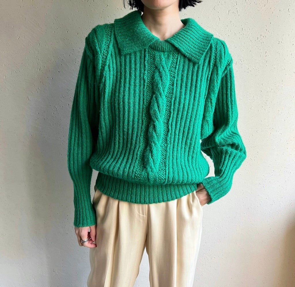 90s " RODIER PARIS " Mohair Design Knit