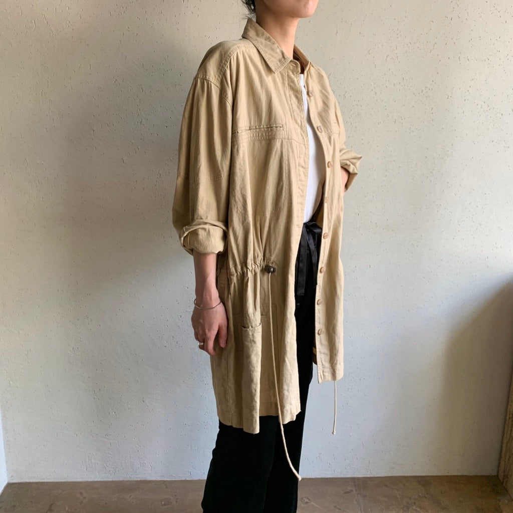 90s Linen Oversized Design Jacket