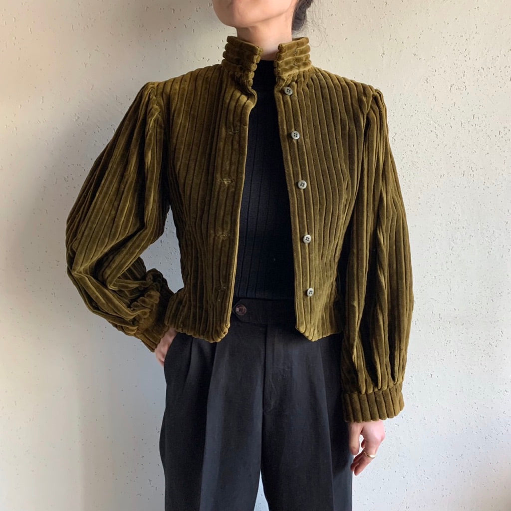 60s Corduroy Victorian design Jacket