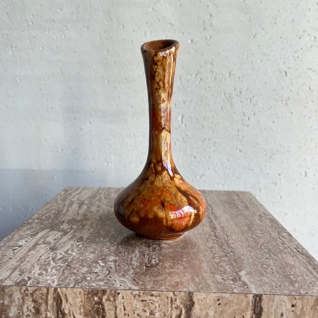 Vintage Brown Pattern Vase