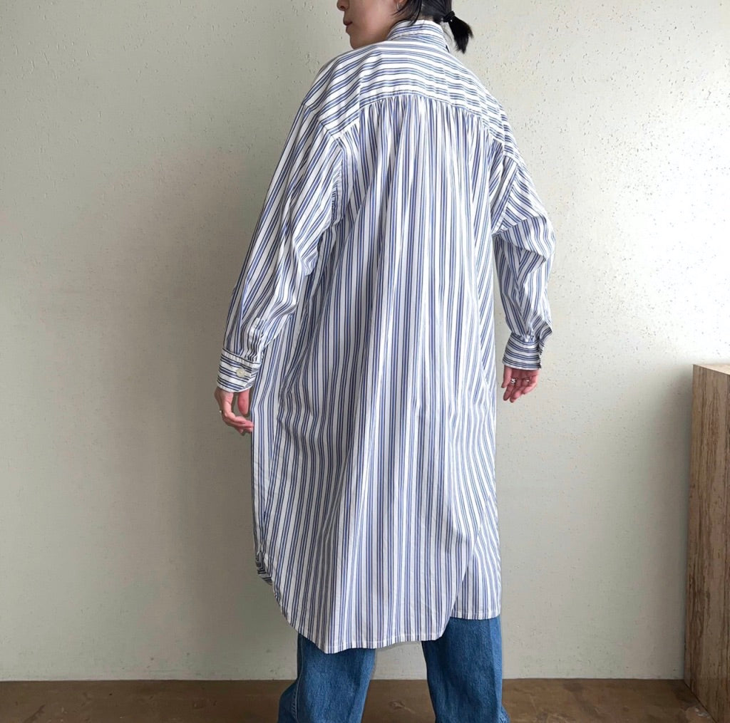 90s Striped Shirt Dress Made in Italy