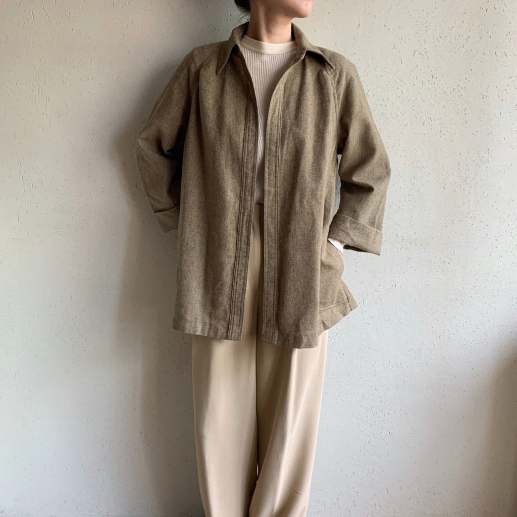 70s Wool Shirt Jacket