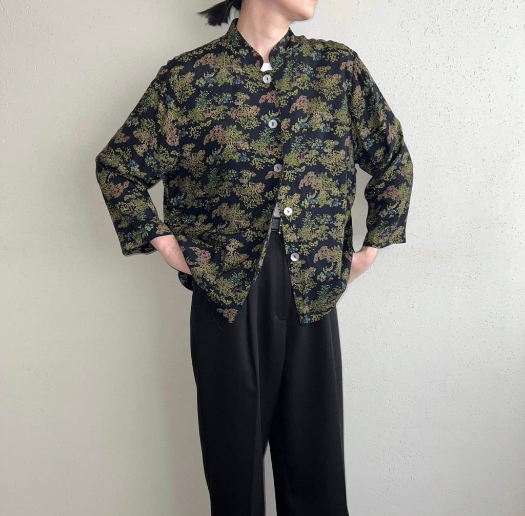 90s Asian Design Blouse Made in USA