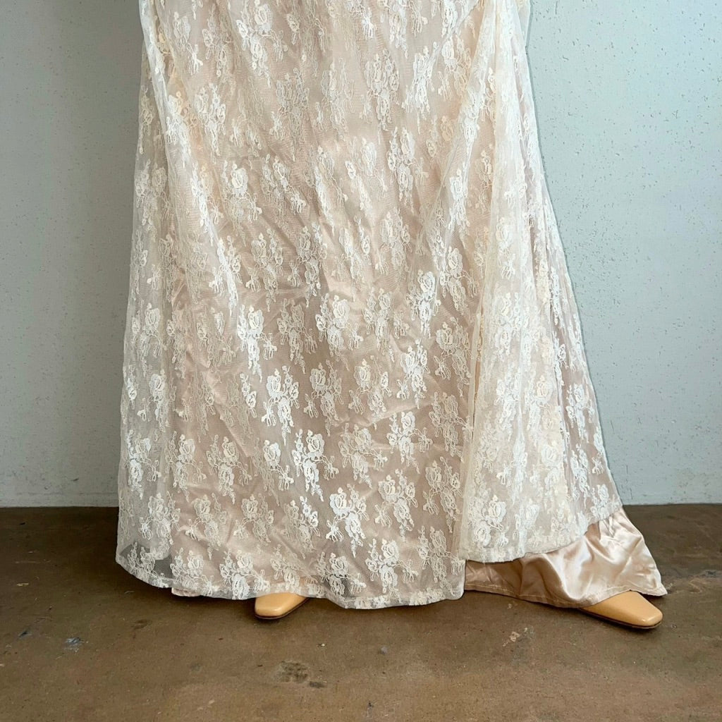 70s Lace Sheer Dress